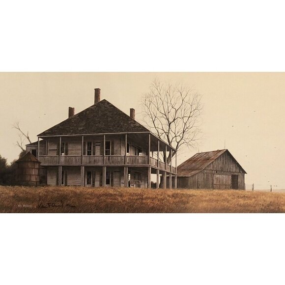 28"x14" Ltd Ed Signed Numbered Print DAWN'S RETREAT by KEN FLEISCH w/ COA 1979 - Picture 3 of 10